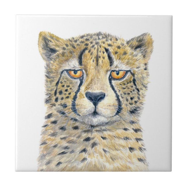 Cheetah Ceramic Tile (Front)