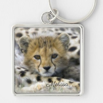 Cheetah Cub Keychain by NatureTales at Zazzle