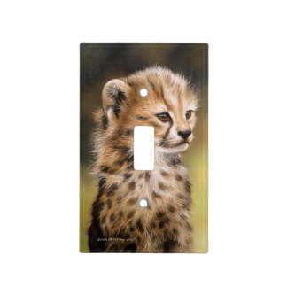 Cheetah Cub Light Switch Plate