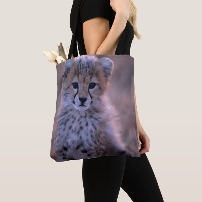 Cheetah Cub | Savannah, Kenya Tote Bag (Close Up)