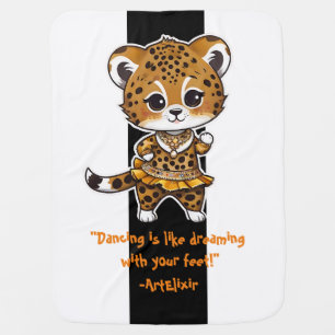 Cheetah dancing Print Baby Blanket