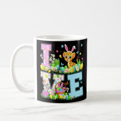 Cheetah Easter Egg Hunt Funny Love Cheetah Easter  Coffee Mug