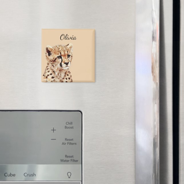Cheetah Face Personalized Magnet (In Situ (Fridge))
