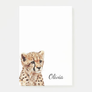 Cheetah Face Personalized Post-it Notes