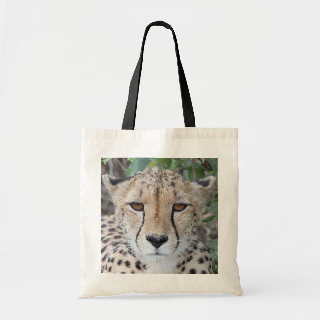 Cheetah Face Tote Bag (Front)