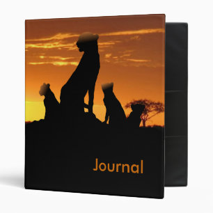 Cheetah family 3 ring binder