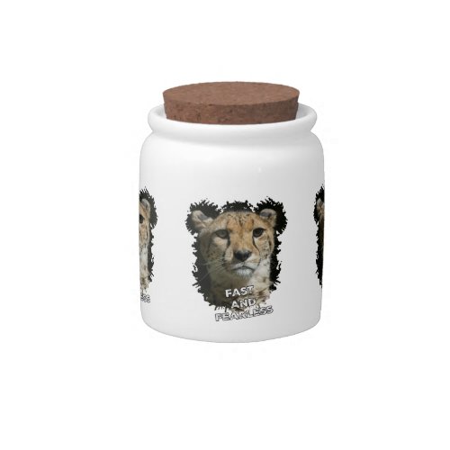 Cheetah Fast And Fearless Candy Jar
