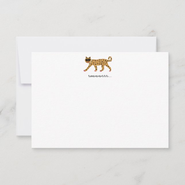 Cheetah Flat Notecard (Front)