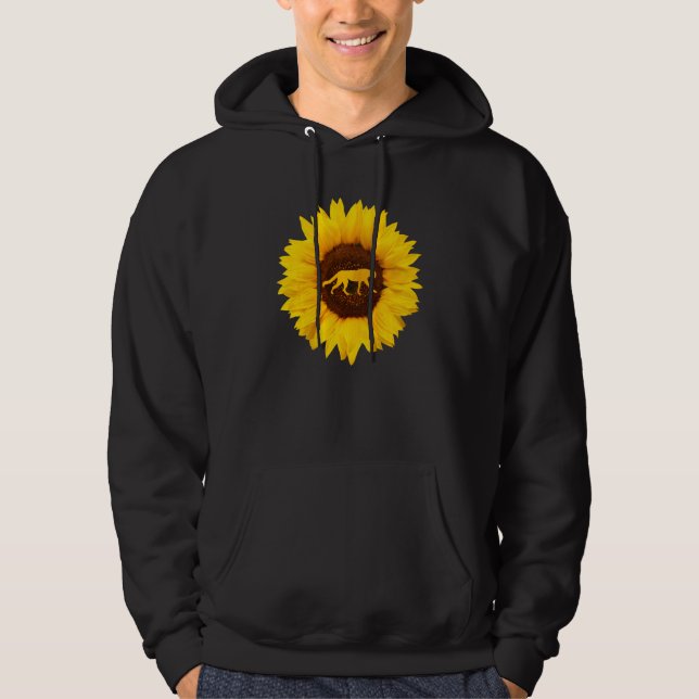 Cheetah  For Women Men Cougar Canine Sunflower Hoodie (Front)
