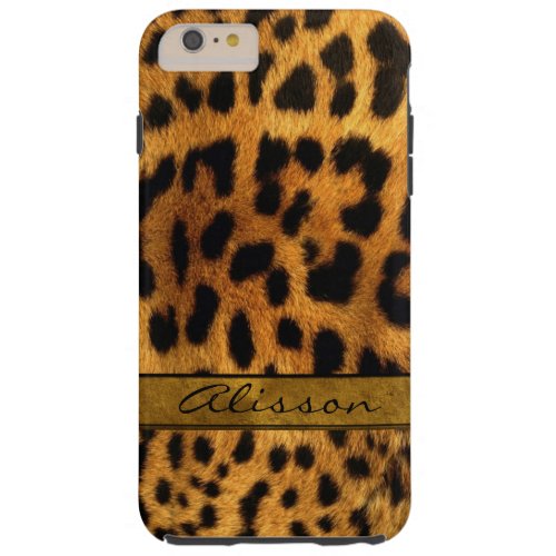 Cheetah Fur iPhone 6 Plus Custom Monogram Case