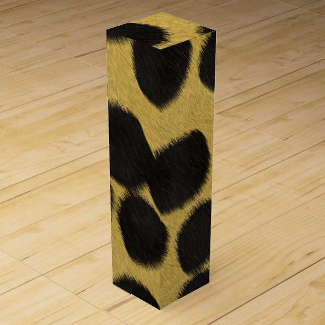 Cheetah fur print wine box (Front)