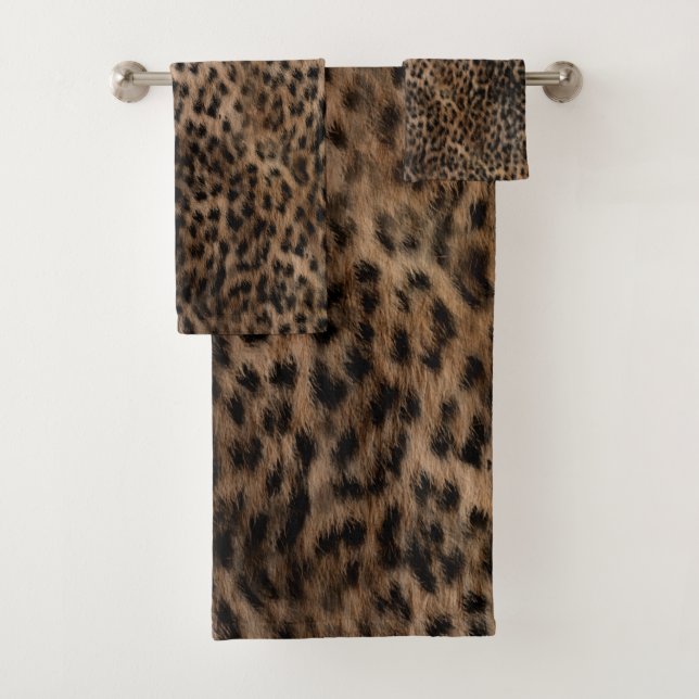 Cheetah Fur Texture #2 Bath Towel Set (Insitu)