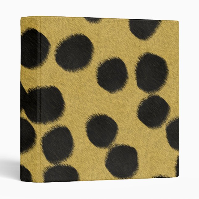 Cheetah fur texture print 3 ring binder (Front/Spine)