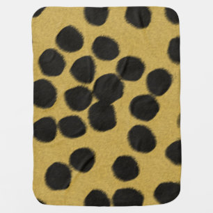 Cheetah fur texture print stroller blanket