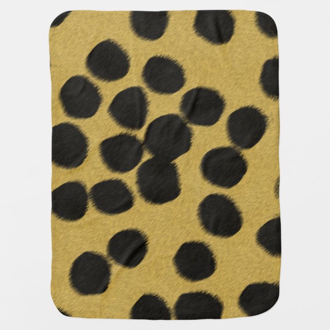 Cheetah fur texture print stroller blanket (Front)