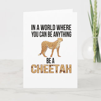 Cheetah Gifts Cheetah Lover African Savanna Animal Card