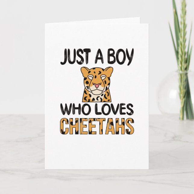 Cheetah Gifts For Boys Cheetah Lover Cute Animal Card (Front)