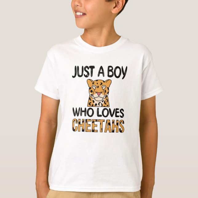 Cheetah Gifts For Boys Cheetah Lover Cute Animal T-Shirt (Front)