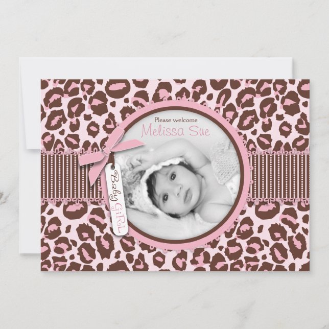 Cheetah Girl Announcement Card (Front)