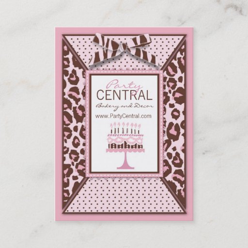 Customizable Cheetah Girl Business Card