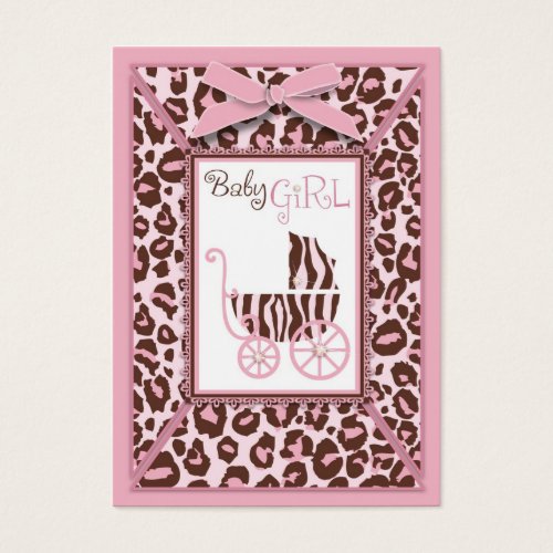 Cheetah Girl Gift Tag Pink A Business Cards