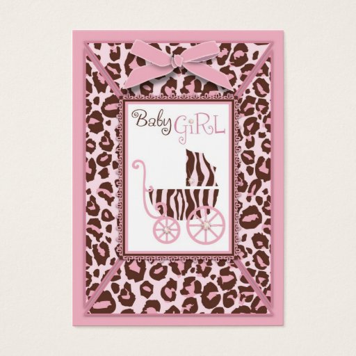Customizable Cheetah Girl Gift Tag Pink A Business Cards