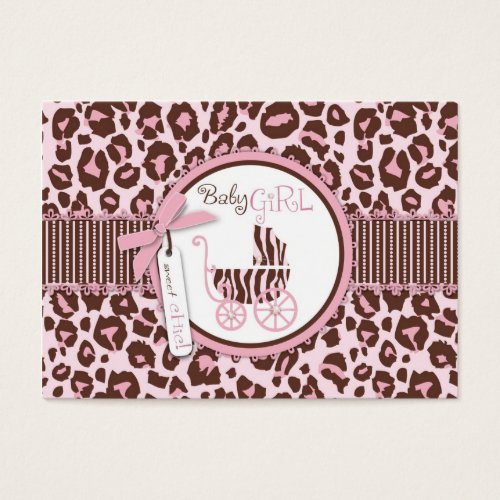 Cheetah Girl Gift Tag Pink D