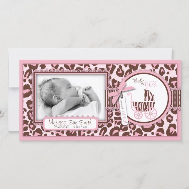Cheetah Girl Photo Card Pink (Front)