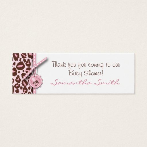 Customizable Cheetah Girl Skinny Gift Card Pink B Business Card