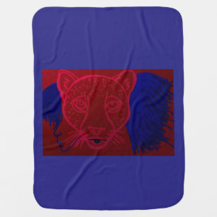 Cheetah Girl Spirit Baby Blanket