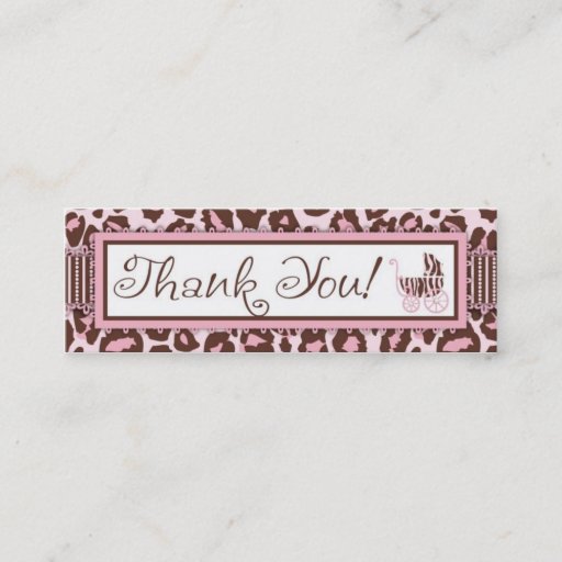 Customizable Cheetah Girl TY Skinny Gift Card Pink Business Cards