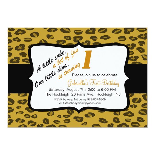 Cheetah Girls First Birthday Invite