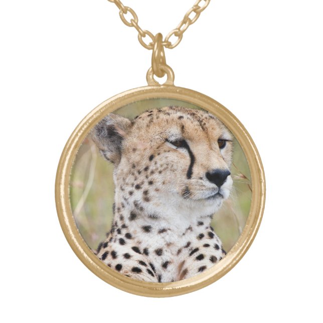Cheetah Gold Plated Necklace (Front)
