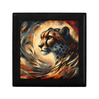 Cheetah Harlem Renaissance Modern Painting Gift Box