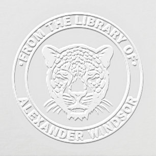 Cheetah Head #2 Library Book Name Embosser