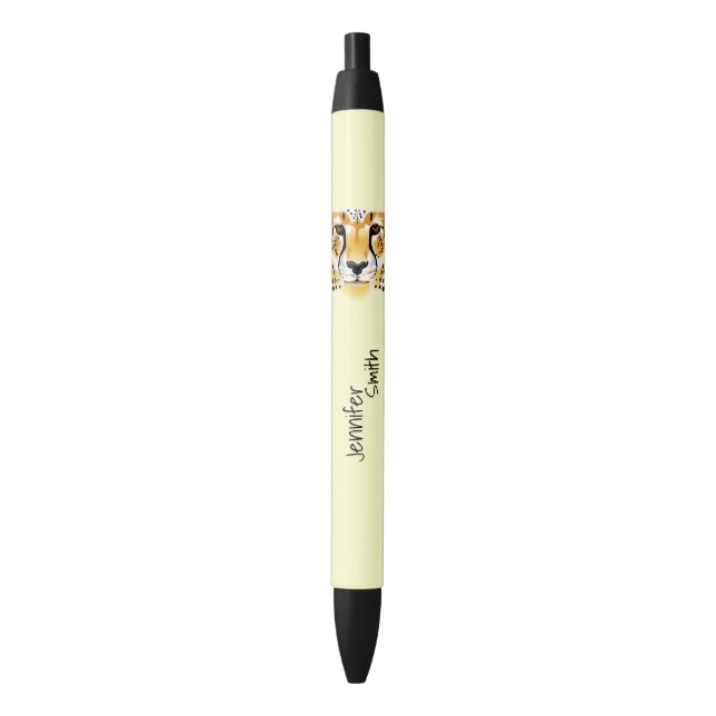 cheetah head close-up illustration pen (Front Vertical)