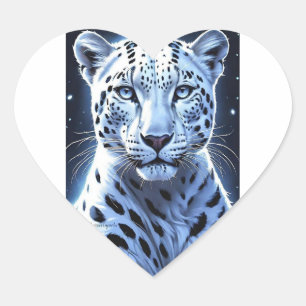 Cheetah heart sticker