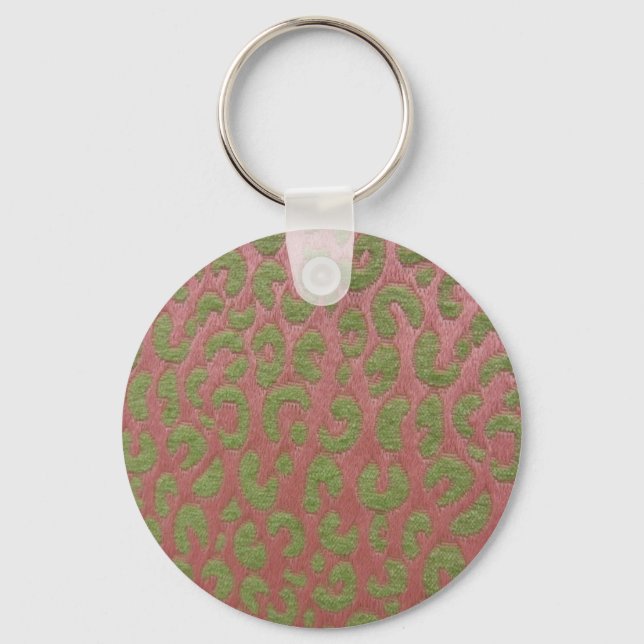 Cheetah in Pink & Green Keychain (Front)