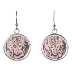 Cheetah "It's my planet, too!" Drop Earrings