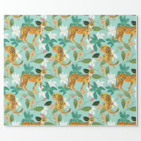 Jungle Cat Wrapping Paper, Cheetah Gift Wrap, Eco Friendly Matte