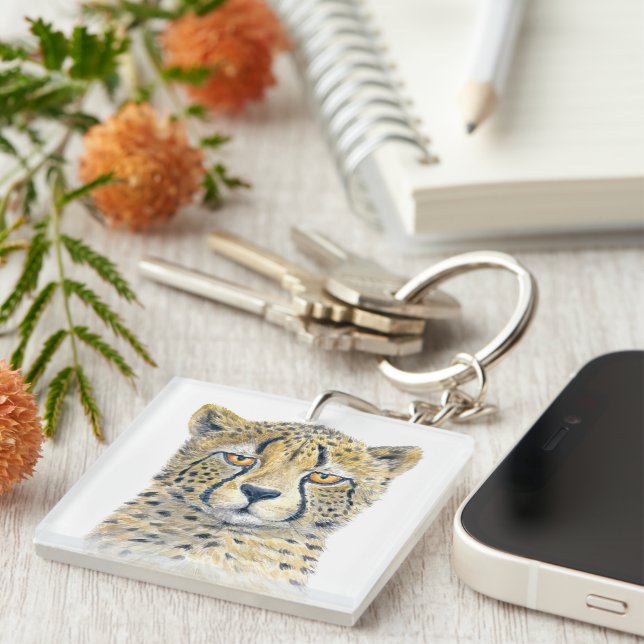 Cheetah Keychain (Front Right)