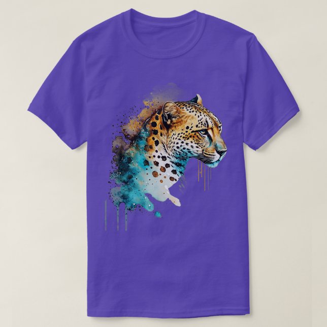 Cheetah Leopard Big Cat Panther Safari Trip Wildli T-Shirt (Design Front)
