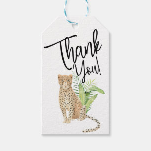 Cheetah, Leopard, Jungle, Jungle animals Paper Pla Gift Tags