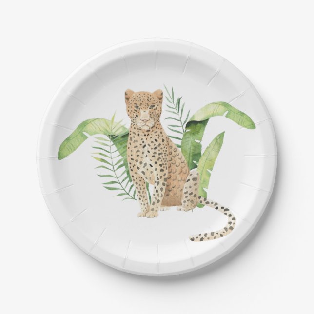 Cheetah, Leopard, Jungle, Jungle animals Paper Plates (Front)