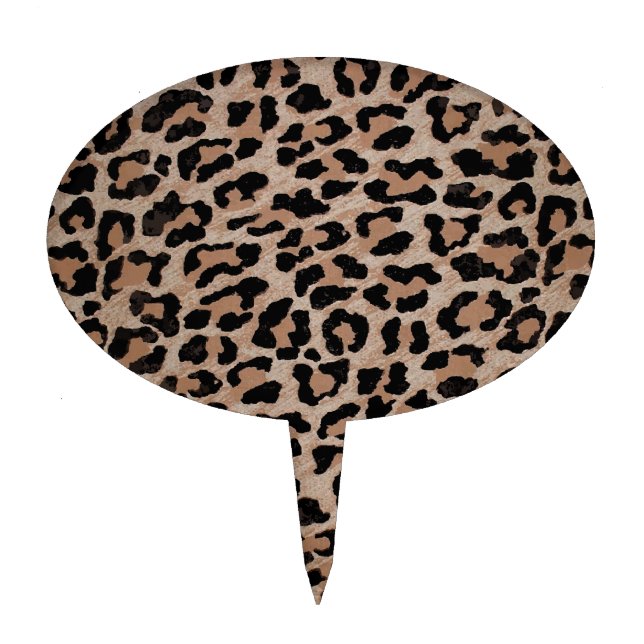cheetah leopard print cake topper (Front)