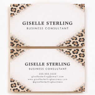 Cheetah Leopard Print Professional Business Card