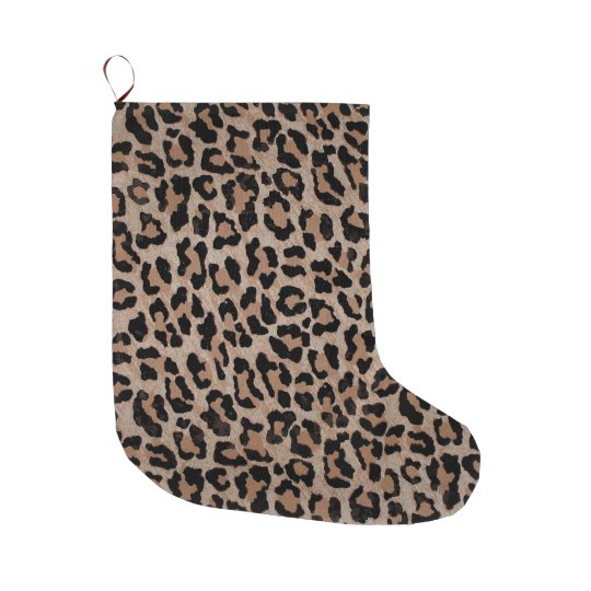 cheetah leopard print xmas christmas stocking | Zazzle.com