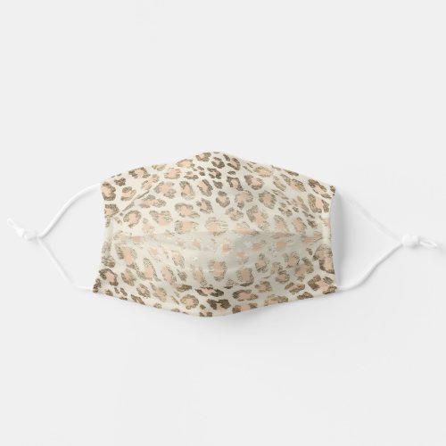 Cheetah Leopard Skin Print Fur Gold Safari Pattern Adult Cloth Face Mask