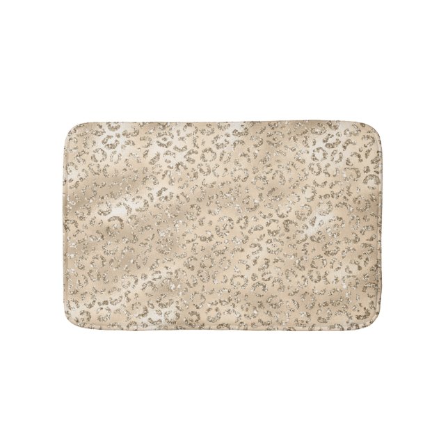 Cheetah Leopard Skin Print Pattern Animal Bath Mat (Front)