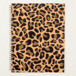Cheetah Leopard Spots Wild Animal Print  Planner<br><div class="desc">Wild safari and jungle animal print. Modern chic cheetah,  leopard skin animal print in brown color.</div>